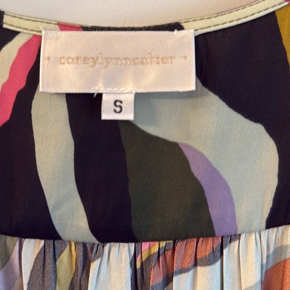 NWOT Corey Lynn Calter Multicolor Abstract Maxi Dress - Picture 6 of 8